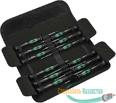 Набор отверток прецизионных Kraftform Micro 12 Universal 1 12 пр. PH 00/0 TORX HF TX 5/6 SL 1.5/1.8/2.0/2.5/3.0 HEX 0.9/1.5/2.0 Wera WE-073675