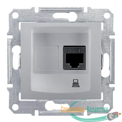 Механизм розетки комп. 1-м СП Sedna RJ45 алюм. SchE SDN4300160