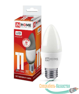 Лампа светодиодная LED-СВЕЧА-VC 11Вт 230В E27 6500К 820лм IN HOME 4690612024868
