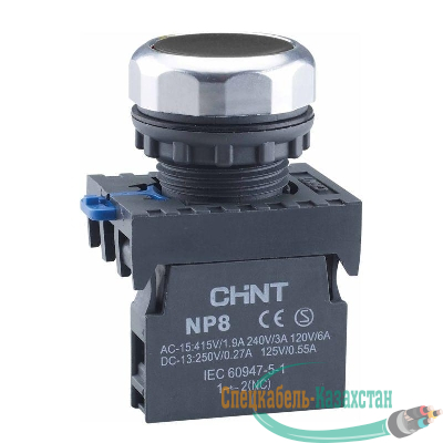 Кнопка управления NP8-10BN/2 без подсветки черн. 1НО IP65 (R) CHINT 578647