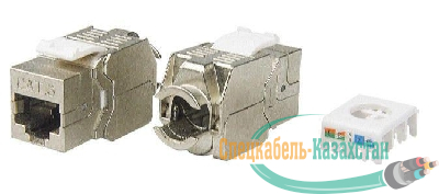 Вставка Keystone Jack RJ45 (8P8C) кат.6 экранир. 180град. Toolless KJ8-8P8C-C6-180-TLS-SH-F-WH бел. Hyperline 426188