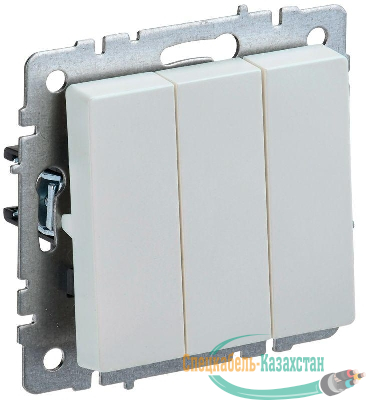 Выключатель 3-кл. СП BRITE ВС10-3-0-БрЖ 10А механизм жемчуж. IEK BR-V30-0-10-K36