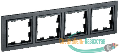 Рамка 4-м BRITE РУ-4-БрЧ черн. IEK BR-M42-K02