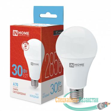 Лампа светодиодная LED-A70-VC 30Вт грушевидная 6500К холод. бел. E27 2850лм 230В IN HOME 4690612024165