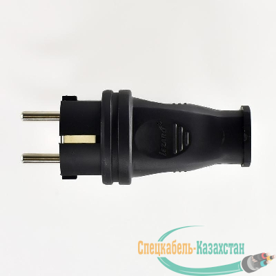 Вилка кабельная 1ф 1х16А 2P+E 220-240В каучук LEZARD 106-0400-0105/105