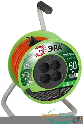 Удлинитель на катушке 4х50м без заземл. RP-4-2x1.5-50m ПВС 2х1.5 Эра Б0059784