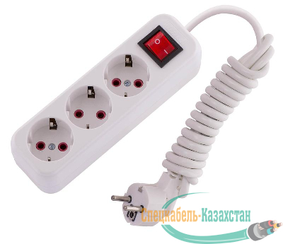 Удлинитель 3х2м с заземл. 16А IP20 с выкл. Lezard 720-0302-302