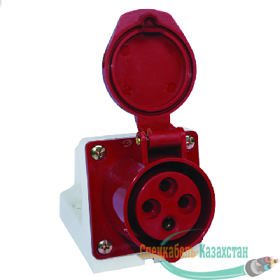 Розетка наруж. уст. 32А 380В 3P+РЕ IP44 (124) EKF ps-124-32-380