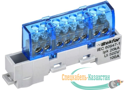 Шина нулевая N изол. на универс. держ. 6х9-8-С TEKFOR IEK TF-NN10-08-KL-K07