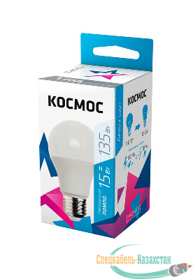 Лампа светодиодная A60 15Вт 4500К E27 220В КОСМОС LkecLED15wA60E2745