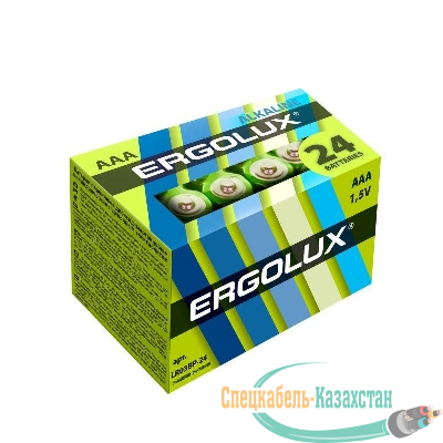 Элемент питания алкалиновый AAA/LR03 1.5В Alkaline BP-24 (уп.24шт) Ergolux 14213