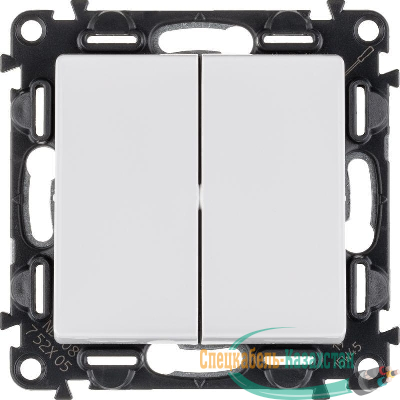 Выключатель 2-кл. СП Valena Life 10А IP20 250В с лицев. панелью безвинтов. зажимы механизм бел. Leg 752405