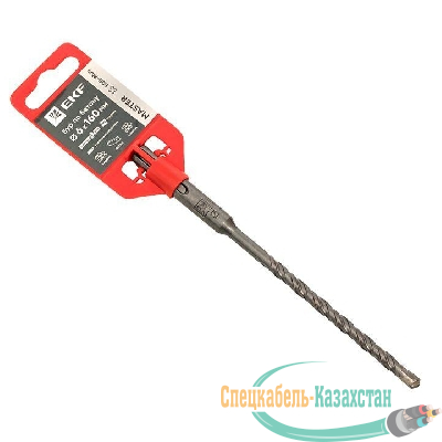 Бур по бетону SDS-plus 6х160мм 2 резца 4S спираль Master EKF db-6-160-2x4