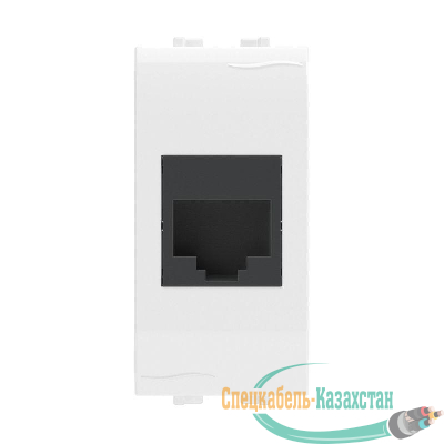 Розетка компьютерная 1-м СП Brava 1мод. RJ45 5E (разъем Hyperline) бел. DKC 76654B
