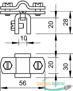 Держатель проволоки d8-10мм для листа до 10мм Тип:270 8-10 FT OBO 5317207
