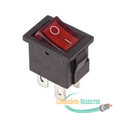Выключатель клавишный 250В 6А (4с) ON-OFF красн. с подсветкой Mini (RWB-20; SC-768) Rexant 36-2190