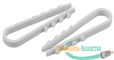 Дюбель-хомут для круглого кабеля 19-25мм бел. (уп.10шт) ЭРА Б0045089