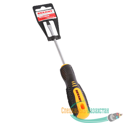 Отвертка шлицевая SL 5х100мм двухкомпонентная рукоятка Rexant 12-4722