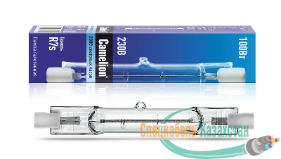 Лампа галогенная J78 100Вт линейная R7s 2850К 240В лин. 78мм Camelion 2932