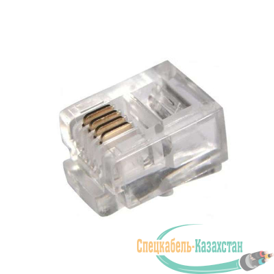 Джек телеф. 6P-4C (уп.100шт) Rexant 05-1012