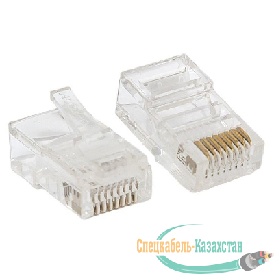 Коннектор RJ45 (8P8C) кат.5E неэкранир. 30мкд универс. (уп.10шт) TERACOM PRO EKF TRP-PLUG-5EUTP-10
