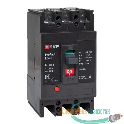 Выключатель автоматический 3п 40А 15кА LS63 ProPact EKF mccb-63-15-3-40-ls