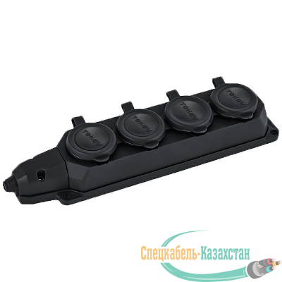 Колодка удлинителя 4-м 16А с заземл. каучук TOKOV ELECTRIC TKE-C05-KK4-Z