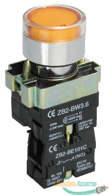 Кнопка LAY5-BW3561 c подсветкой желт. 1з IEK BBT50-BW-K05