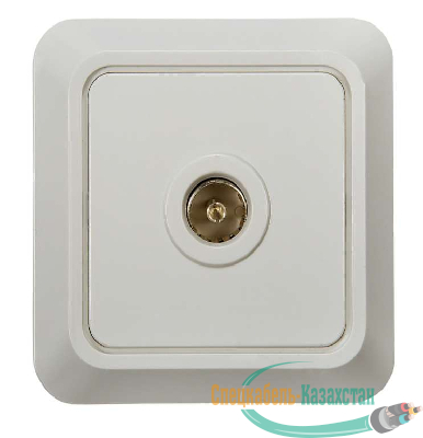 Розетка ТВ BOLLETO накл. 7027 бел. ASD / IN HOME 4680005959815