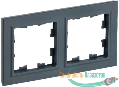 Рамка 2-м BRITE РУ-2-БрГ графит IEK BR-M22-K53