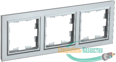 Рамка 3-м BRITE РУ-3-БрА алюм. IEK BR-M32-K47