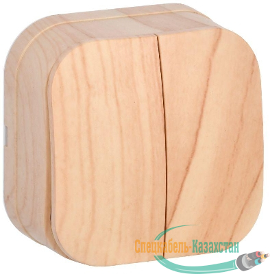 Выключатель 2-кл. ОП GLORY 10А ВС20-2-0-ХС сосна IEK EVH20-K34-10