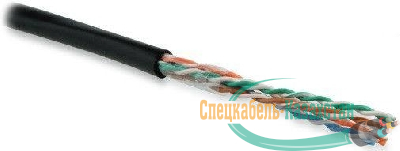 Кабель витая пара U/UTP кат.5E 4х2х24AWG solid PE Outdoor UUTP4-C5E-S24-OUT-PE-BK-500 черн. (м) Hyperline 49118