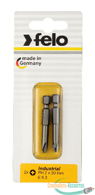 Бита крестовая PH 2х50 серия Industrial (уп.2шт) в блистере Felo 03202536