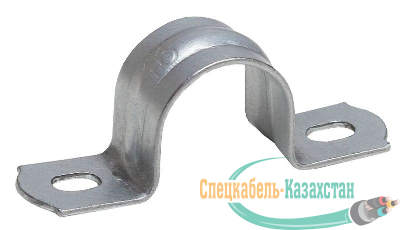 Скоба металлическая двухлапковая d 25-26мм (уп.100шт) ЭРА Б0036429