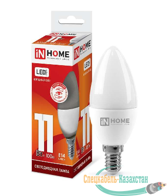 Лампа светодиодная LED-СВЕЧА-VC 11Вт 230В E14 6500К 820лм IN HOME 4690612024844