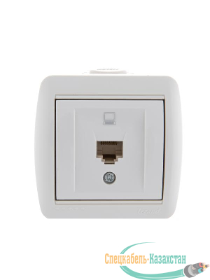 Розетка компьютерная 1-м ОП Ната RJ45 бел. Lezard 710-0200-139