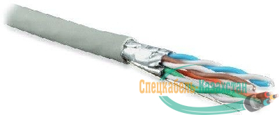 Кабель витая пара U/FTP кат.6 4х2х23AWG solid LSZH нг(А)-HF UFTP4-C6-S23-IN-LSZH-GY-500 (м) Hyperline 47958