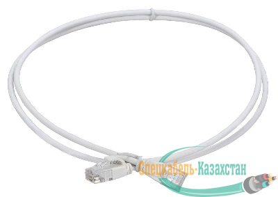 Патч-корд кат.5E UTP LSZH 2м slim колпачок с язычком бел. ITK PC08-C5EUL-2M-SL-WT