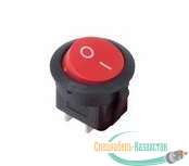 Выключатель клавишный круглый 250В 6А (2с) ON-OFF красн. (RWB-213 SC-214 MRS-102-8) Rexant 36-2560