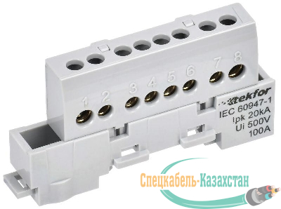 Шина L "фаза" изол. на универс. держ. 6х9-8-Ср TEKFOR IEK TF-NN10-08-KL-K03