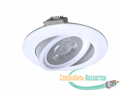 Светильник светодиодный Downlight RR 7Вт 180-265В 6400К кругл. поворотн. панель бел. КОСМОС KDownRR7W4600K