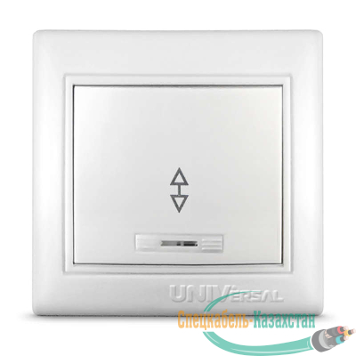 Выключатель проходной 1-кл. СП Севиль 10А IP20 с индик. бел. Universal С0125