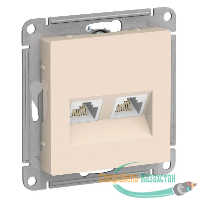 Розетка компьютерная 2-м AtlasDesign RJ45 кат.5E механизм беж. SE ATN000285