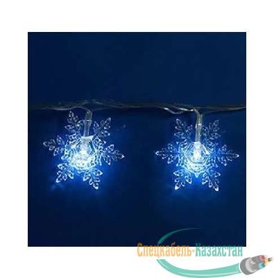 Гирлянда светодиодная «Снежинки-1» ULD-S0700-050/DTA WHITE IP20 SNOWFLAKES-1 с контроллером 50LED (дл.7м) Uniel 7930