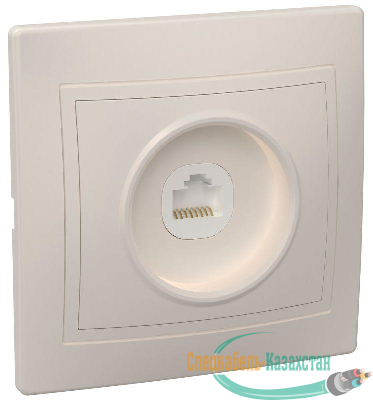 Розетка компьютерная 1-м СП Кварта РК10-ККм IP20 крем. ИЭК EKK10-K33-DM