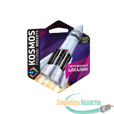 Элемент питания алкалиновый LR03 KOSMOS premium ROCKETS (блист. 4шт) Космос KOSLR03ROCKETS4BL