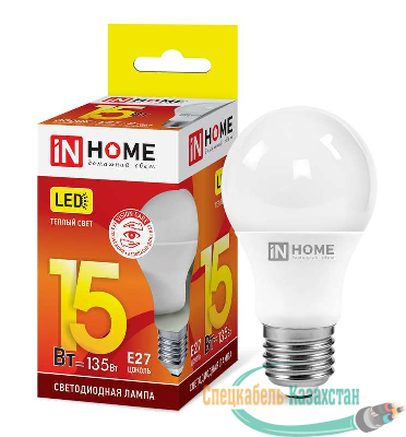 Лампа светодиодная LED-A60-VC 15Вт 230В E27 3000К 1350Лм IN HOME 4690612020266
