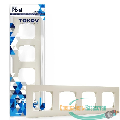 Рамка 4-м Pixel универс. беж. TOKOV ELECTRIC TKE-PX-RM4-C02