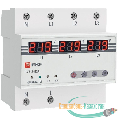 Реле выбора фаз с дисплеем RVF-3-63А PROxima EKF RVF-3-63a